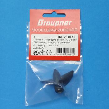 Graupner Carbon-Hydropropeller K-Serie 2Blatt O 42,0mm Rechts M4 #GR-2318.42